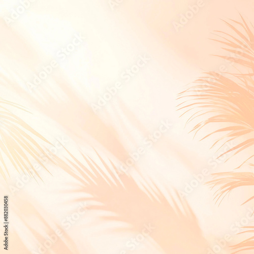 Blurred shadow of a palm leaves