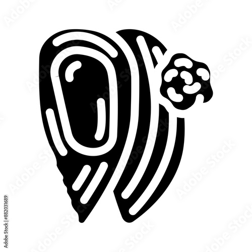 shellfish allergen free product food glyph icon vector. shellfish allergen free product food sign. isolated symbol illustration