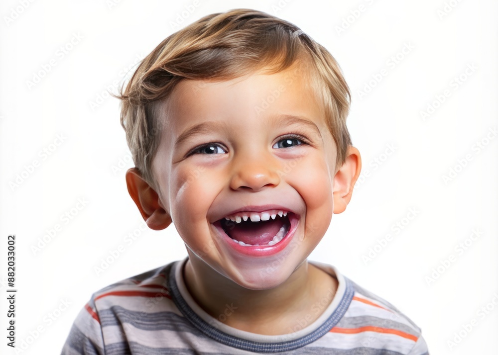Adorable happy child model with flawless smile and sparkling clean teeth laughs joyfully in isolation on a transparent background, perfect for commercial use. Adorable happy child model with flawless smile and sparkling clean teeth laughs joyfully in isolation on a transparent background, perfect for commercial use.