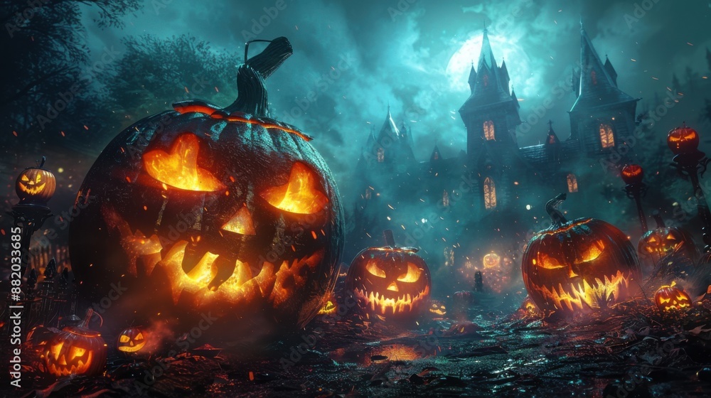 Naklejka premium Spooky Halloween!