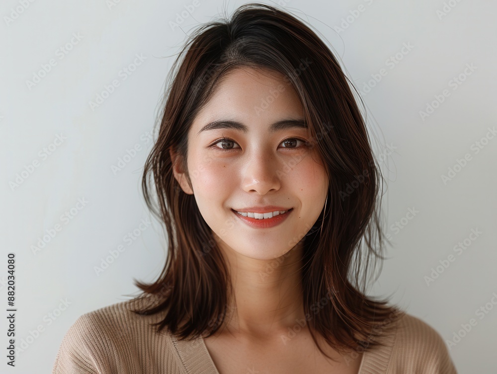 Beautiful Young Asian Woman short hair Beautiful Young Asian Woman short hair