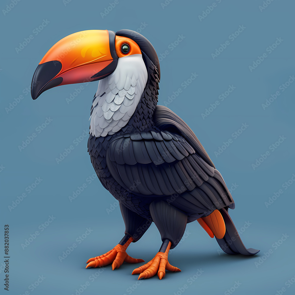 Fototapeta premium 3D toucan vector image,very artistic fashion