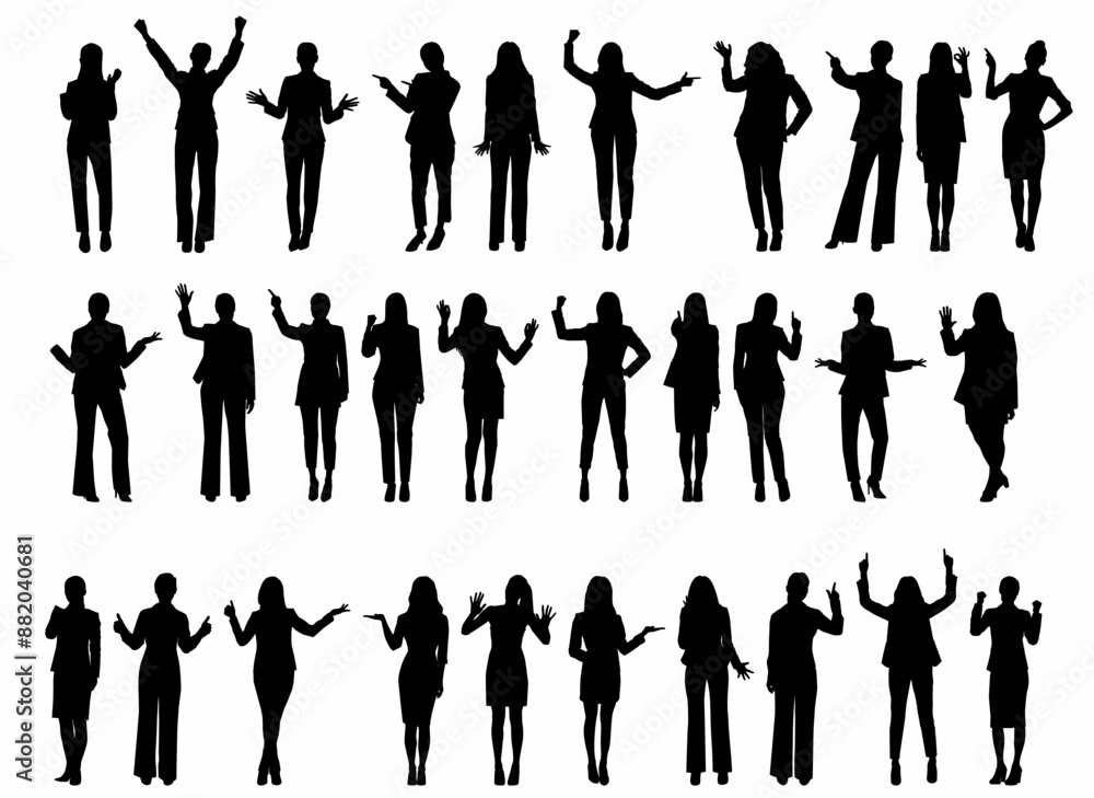 Set of businesspeople silhouettes. Set of businesspeople silhouettes.