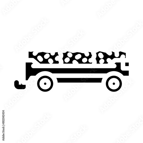 hayride autumn glyph icon vector. hayride autumn sign. isolated symbol illustration