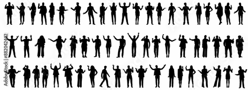 business people silhouette set. 