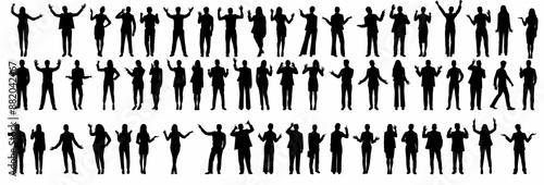 business people silhouette set. 