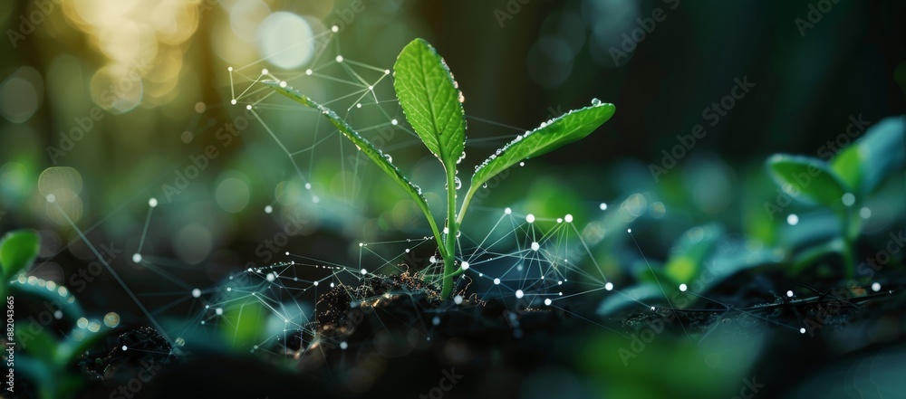 A scientific research banner for Young Sprout Agricultural Technologies, with an organic digital background. A scientific research banner for Young Sprout Agricultural Technologies, with an organic digital background.
