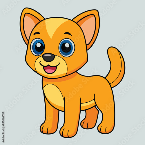 Adorable cartoon dog vector illustration, perfect for clipart, line art, and printable designs.