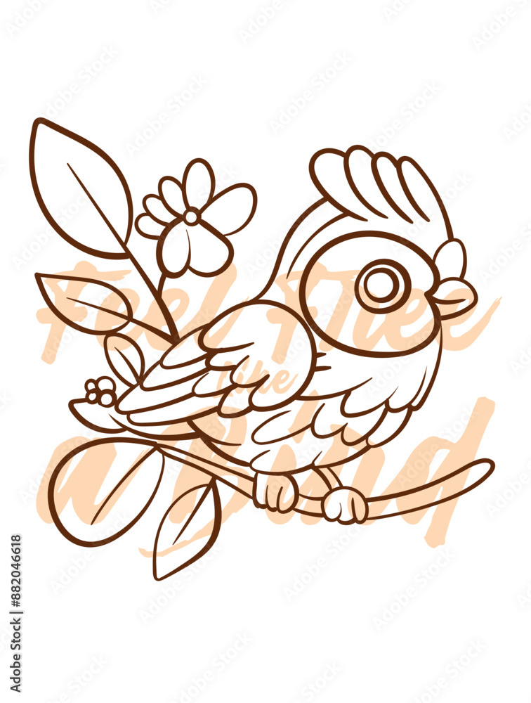 little bird vector with text feel free as a bird in transparent background little bird vector with text feel free as a bird in transparent background
