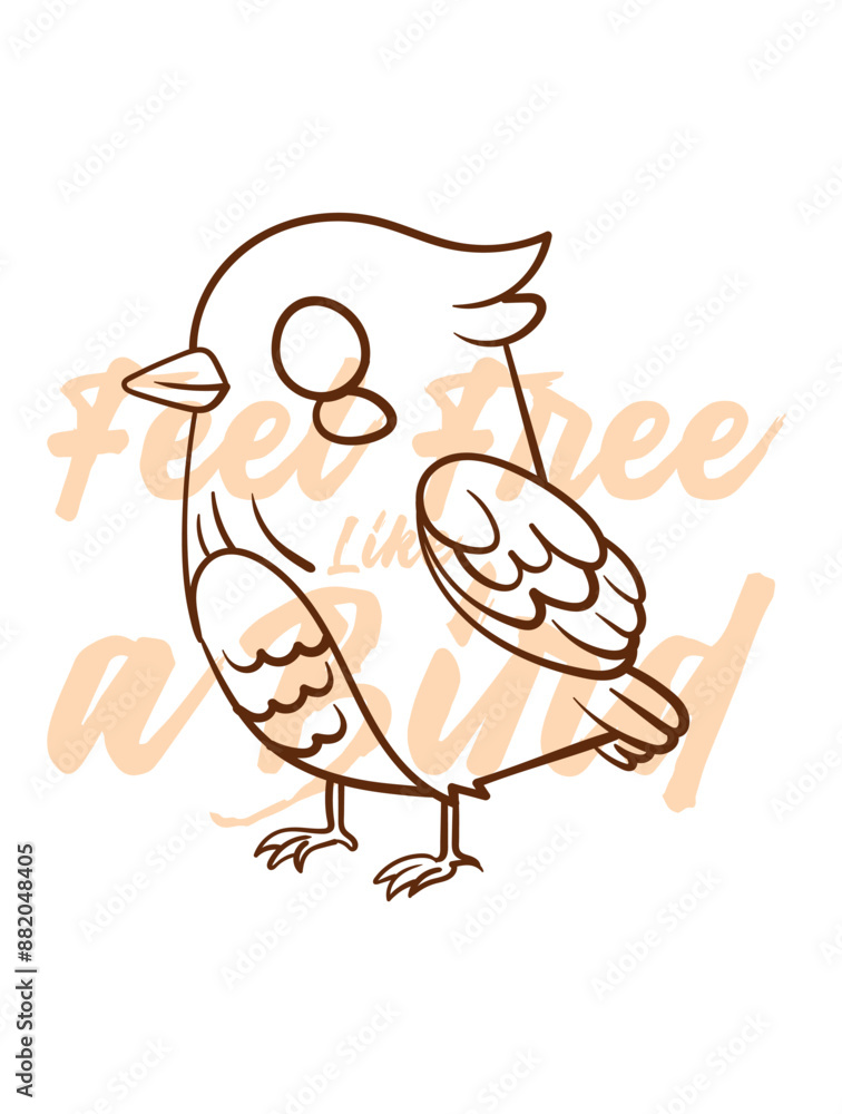little bird vector with text feel free as a bird in transparent background little bird vector with text feel free as a bird in transparent background