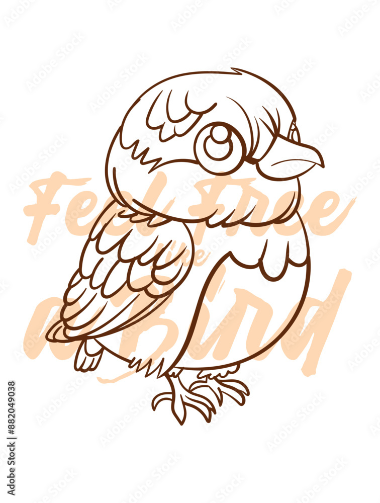 little bird vector with text feel free as a bird in transparent background little bird vector with text feel free as a bird in transparent background