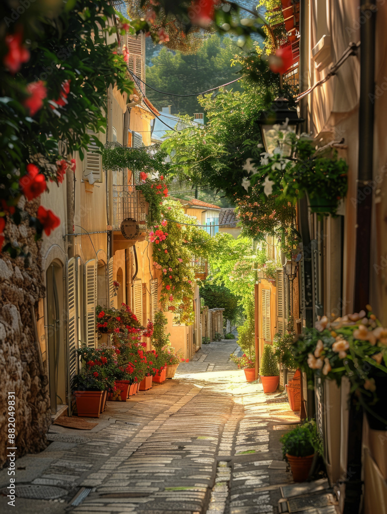 Obraz premium quiet alleyway in a historic town