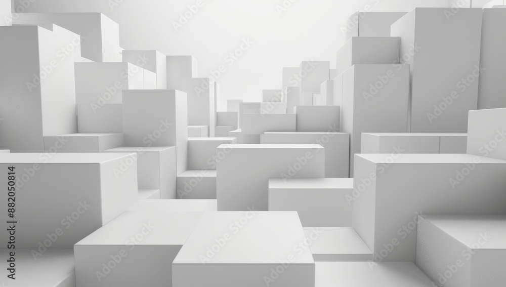 Obraz premium An abstract detailed shape is rendered in 3D with a minimal futuristic background.