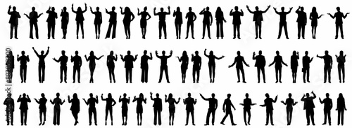 business people silhouette set. 