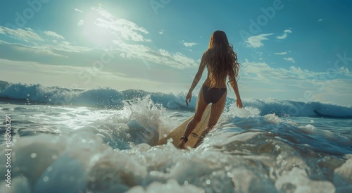 Woman With Wet Hair Smiling in Ocean Water During Sunset