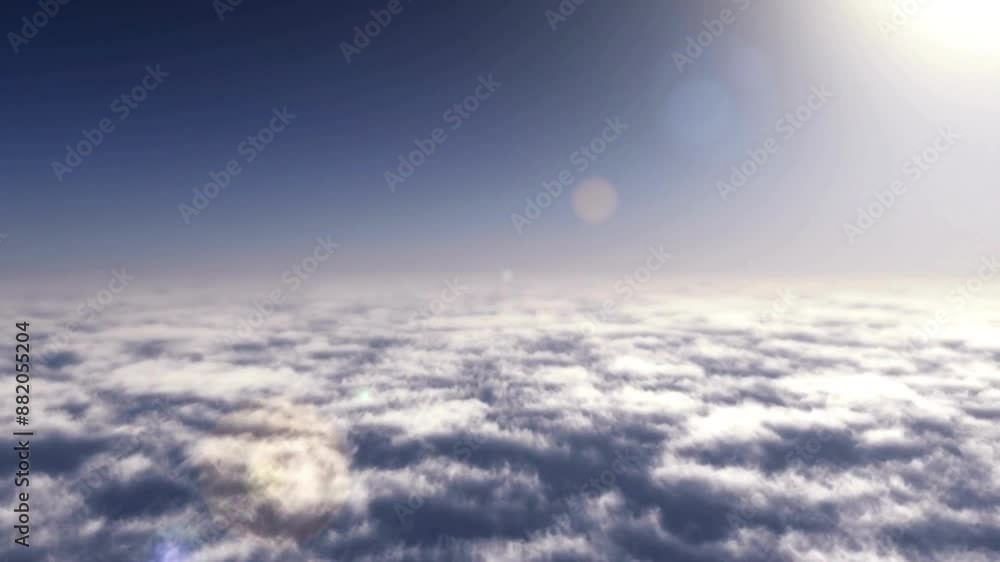 3d animation Fly above the clouds (aircraft flying in the image-flying bird's eye view
3d animation Fly above the clouds (aircraft flying in the image-flying bird's eye view