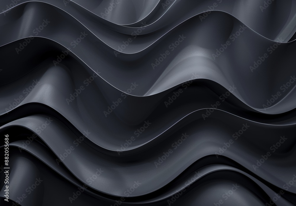 Flowing black background with geometric curves. Abstract papercut decoration 3D rendering with wavy background abstract papercut decoration. Flowing black background with geometric curves. Abstract papercut decoration 3D rendering with wavy background abstract papercut decoration.