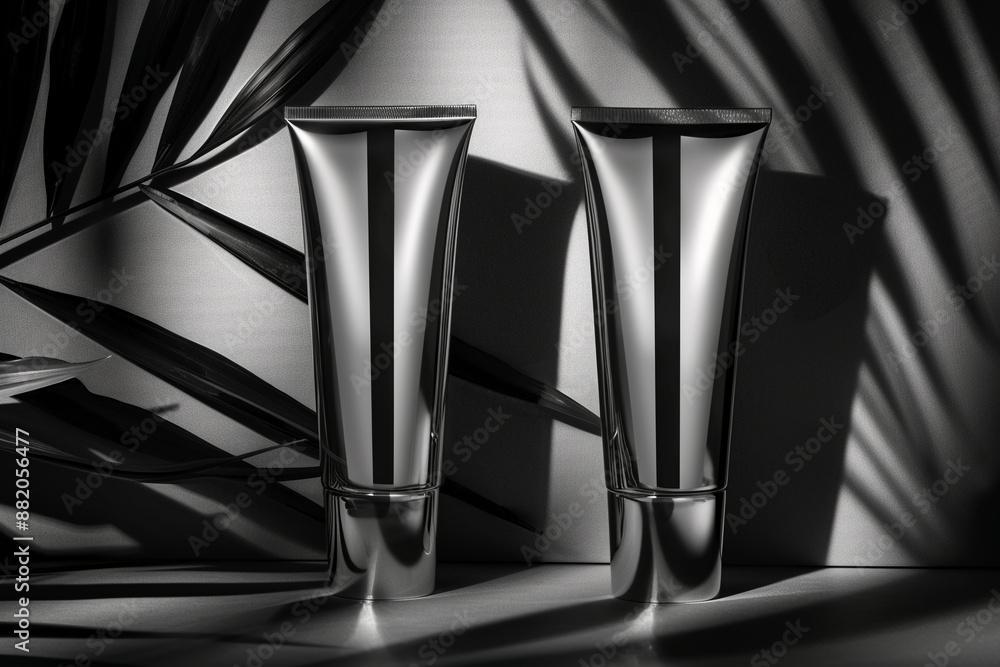 Naklejka premium cosmetic product mock up, blank for graphic design, template for advertising