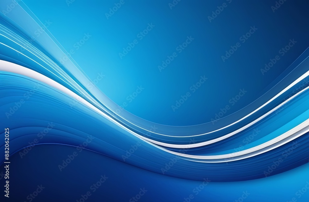 Obraz premium abstract blue background with smooth lines