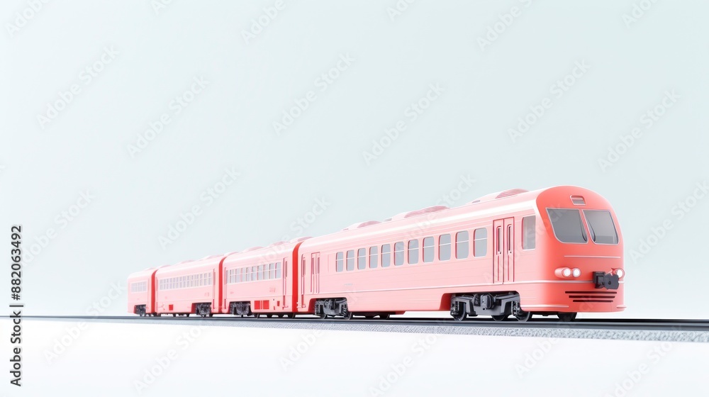 A train on a plain background. Minimal 3d style . A train on a plain background. Minimal 3d style .