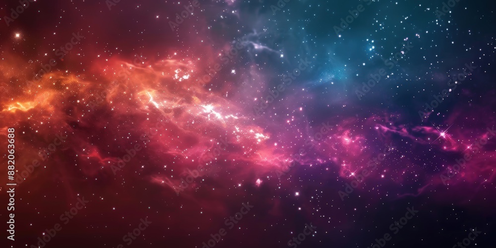 Fototapeta premium Cosmic Nebula: A Celestial Tapestry