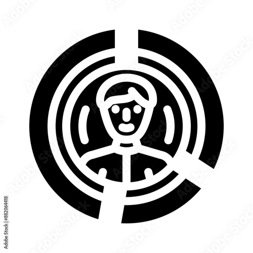 customer segmentation business process glyph icon vector. customer segmentation business process sign. isolated symbol illustration