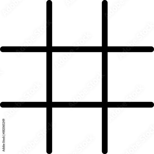 Tic Tac Toe Grid Vector Graphic 