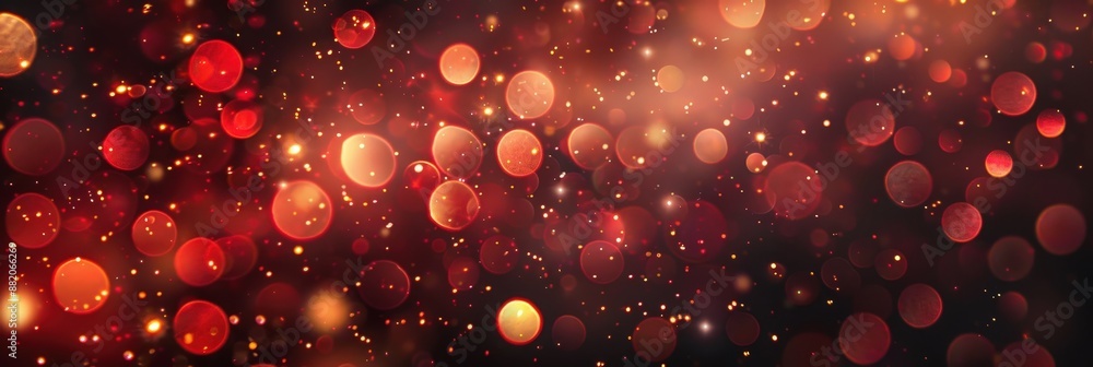 Abstract Red and Gold Bokeh Background Abstract Red and Gold Bokeh Background