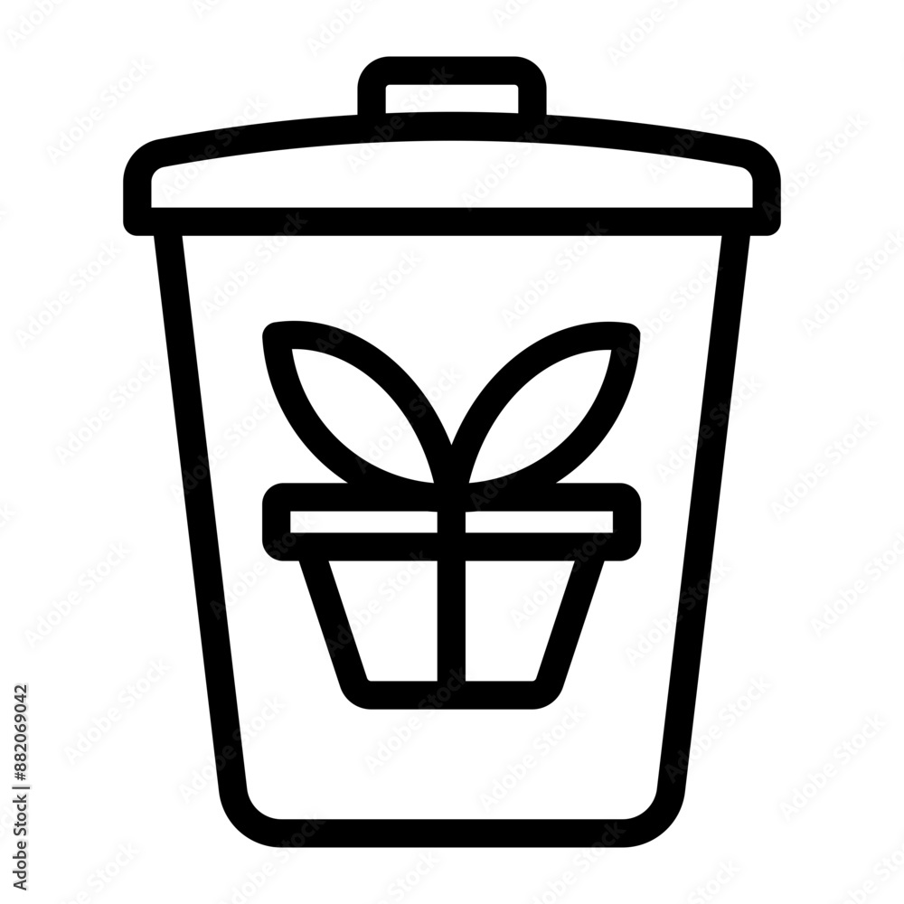 compost Line Icon