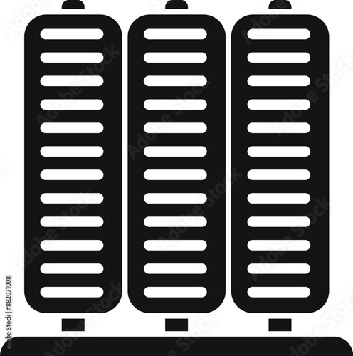 Three server towers are overheating, indicating a need for a robust cooling system in a data center environment