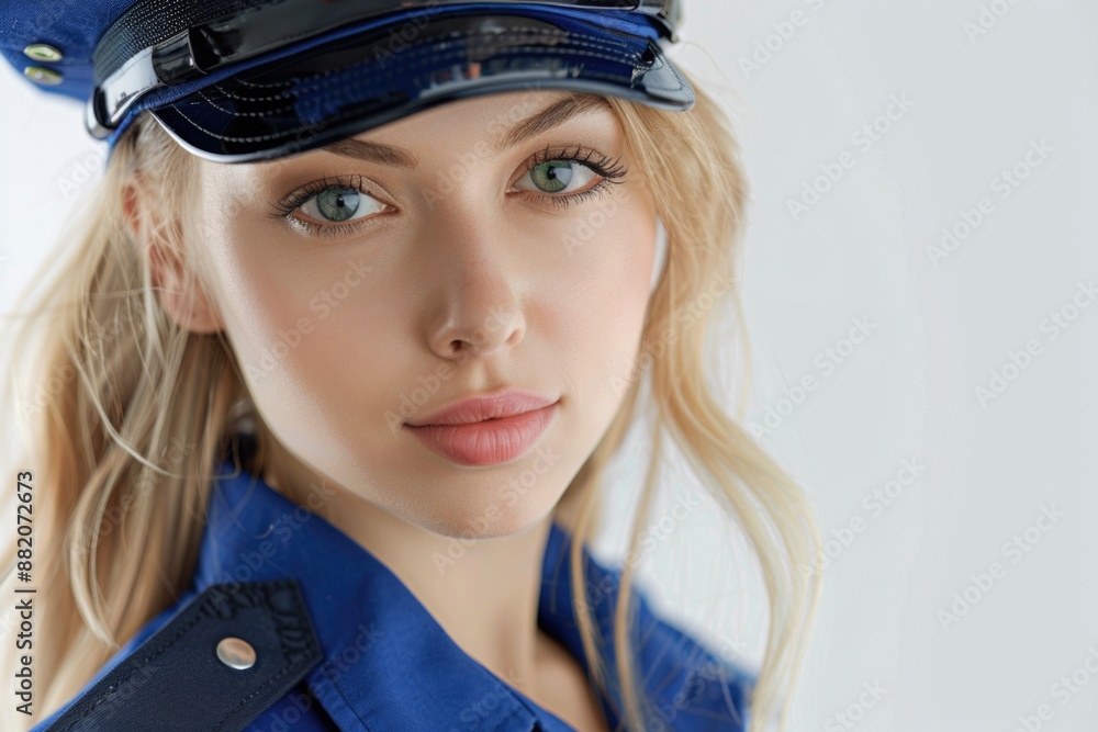 Police officer posing for a photo, formal attire and equipment Police officer posing for a photo, formal attire and equipment