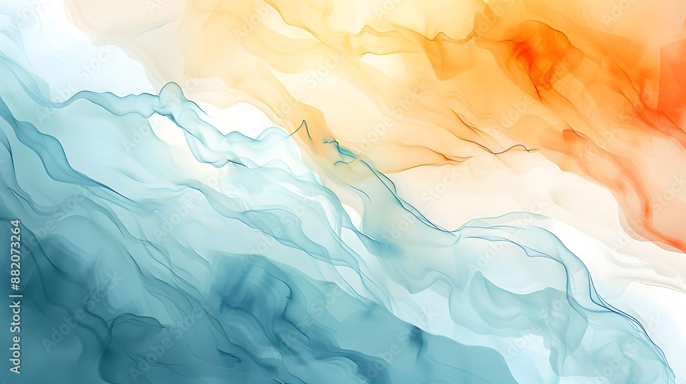 Abstract Blue and Orange Swirls. Abstract Blue and Orange Swirls.