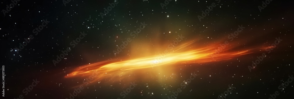 Fototapeta premium Cosmic Nebula: A Glowing Trail of Creation