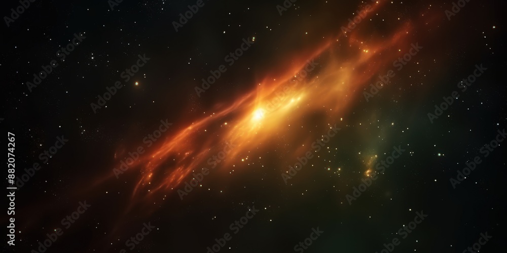 Fototapeta premium Cosmic Nebula in a Starry Night