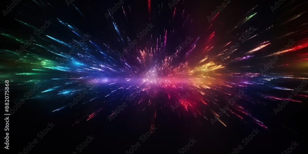 Abstract Colorful Burst of Light Abstract Colorful Burst of Light