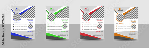 Vector company poster flyer in A4 size or corporate creative abstract business flyer pamphlet brochure template design  
