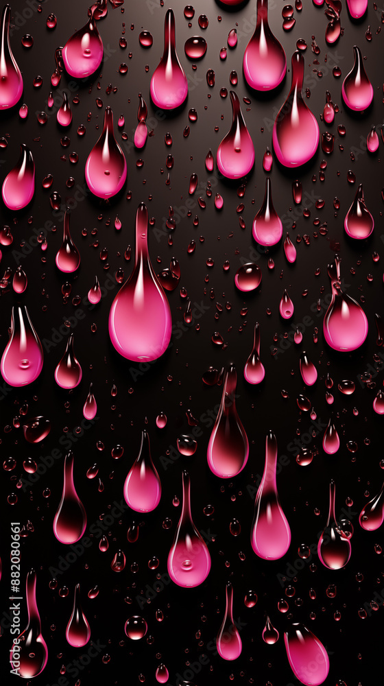 Pink Drops of Water Paint Dripped on Black Background, Abstract Image, Texture, Pattern Background, Wallpaper, Cover and Screen of Smartphone, Cell Phone, Computer, Laptop, Format 9:16 and 16:9 Pink Drops of Water Paint Dripped on Black Background, Abstract Image, Texture, Pattern Background, Wallpaper, Cover and Screen of Smartphone, Cell Phone, Computer, Laptop, Format 9:16 and 16:9