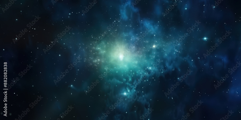 Fototapeta premium A Cosmic Nebula with Bright Stars