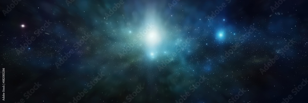 Obraz premium Cosmic Nebula with Bright Stars