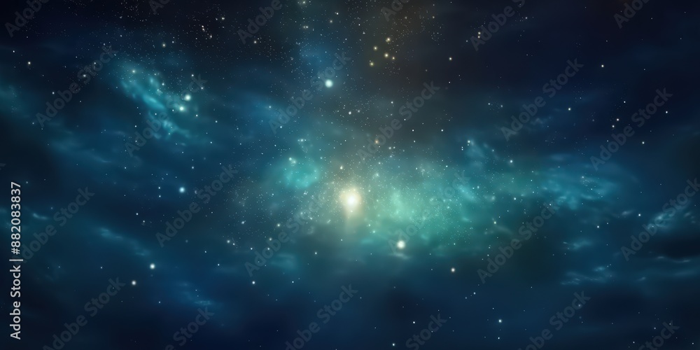 Fototapeta premium Cosmic Nebula: A Celestial Symphony of Stars and Gas