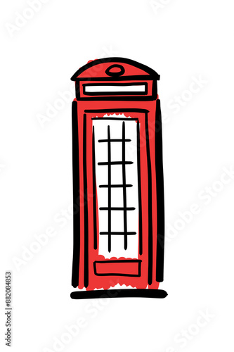 Photography London telephone - hand drawn symbol logo design.