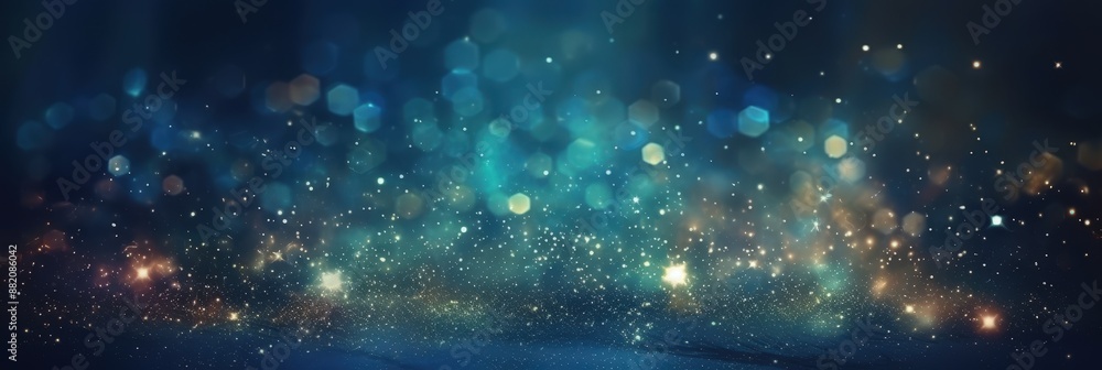 Fototapeta premium Abstract Bokeh Background with Warm and Cool Lights