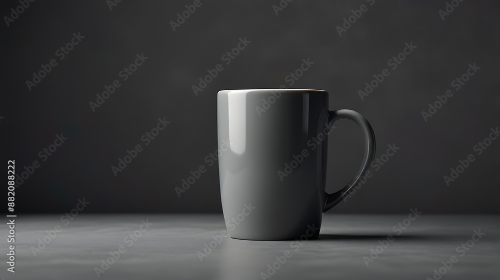 A designer mug placed in an isolated grey background with copy space A designer mug placed in an isolated grey background with copy space