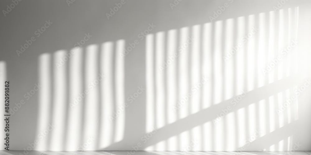 Obraz premium Sunlight Stripes on White Wall
