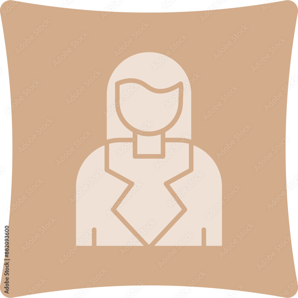 Female Glyph Art Box Icon Female Glyph Art Box Icon