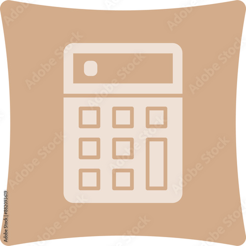 Calculator Glyph Art Box Icon