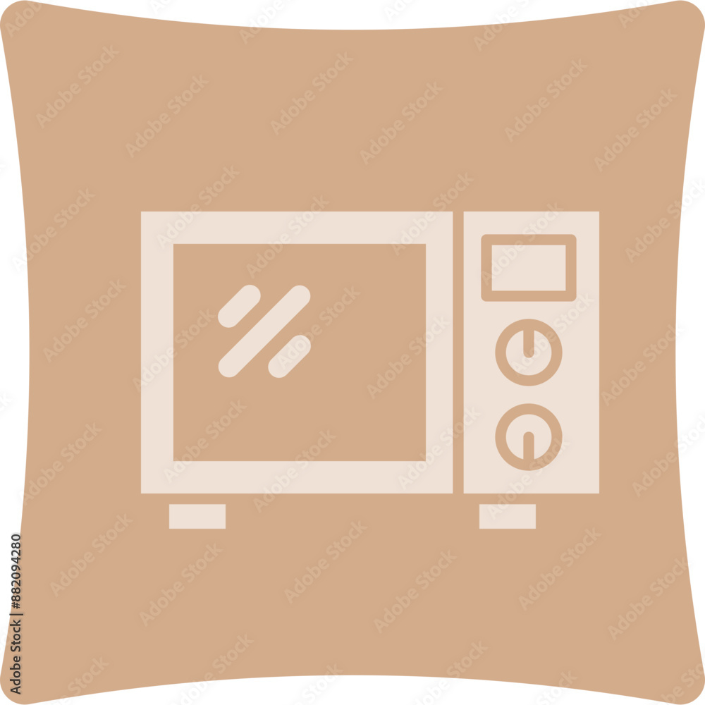 Microwave Glyph Art Box Icon Microwave Glyph Art Box Icon