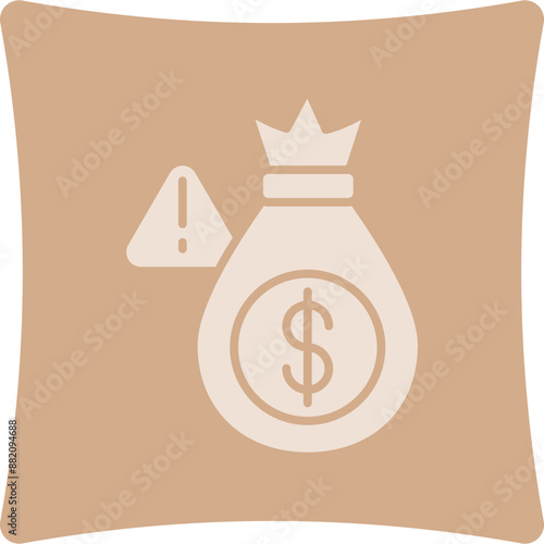 Risk Investment Glyph Art Box Icon