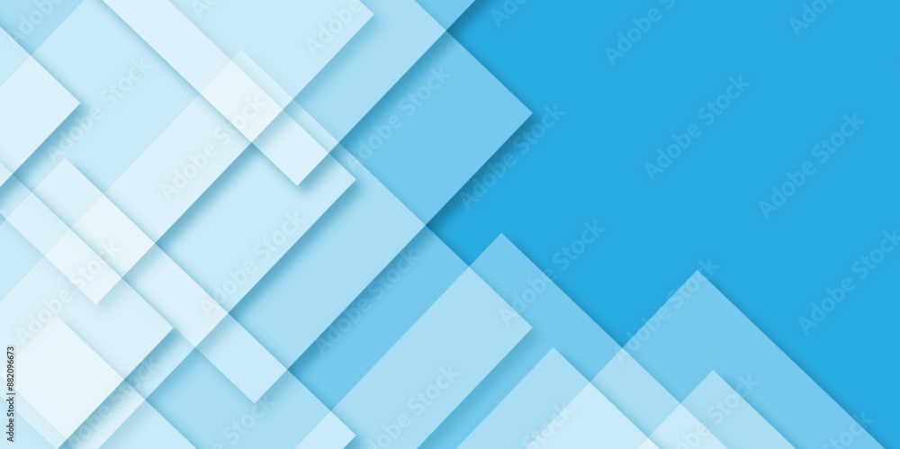Fototapeta premium Minimalistic geometric blue abstract background. abstract background with transparent rhombus geometric diagonal triangle patterns vibrant header design. Geometric background poster design template.