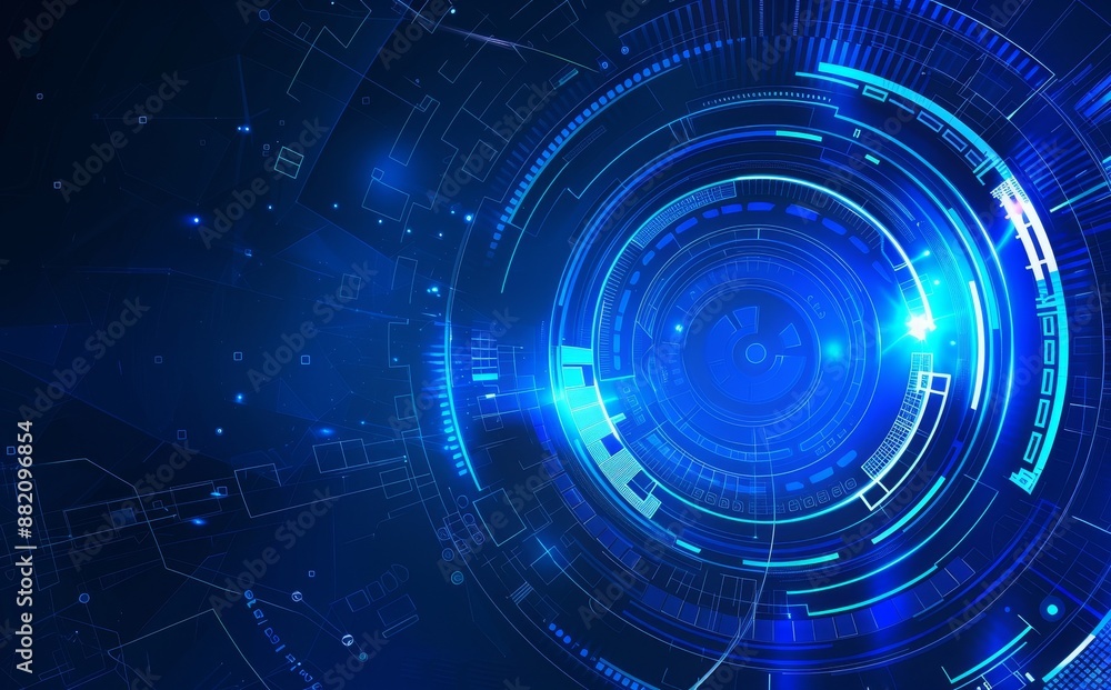 Background of futuristic circle sci-fi technology innovation concept Background of futuristic circle sci-fi technology innovation concept
